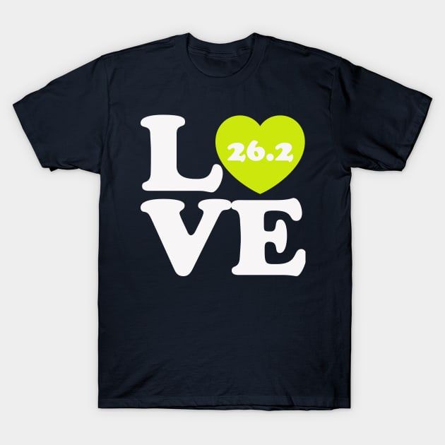 Marathon Running Love Runner Marathoner Valentines Day T-Shirt by PodDesignShop